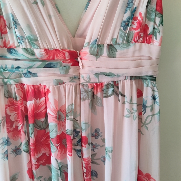 Lulu’s Garden Meandering Blush Floral Print Dress - Picture 4 of 6